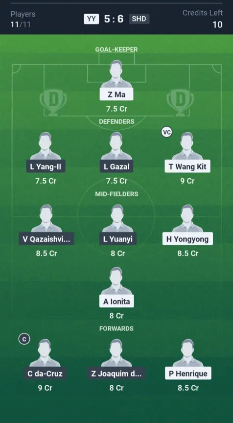 YY vs SHD Small League Team