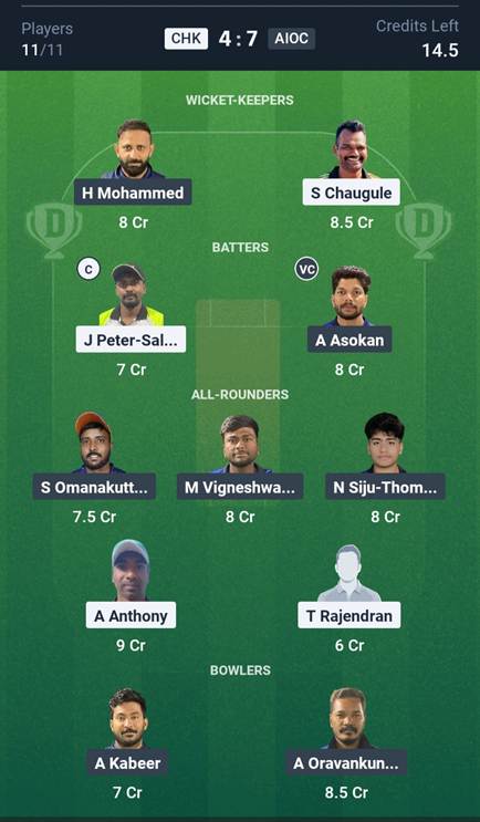 CHK vs AIOC Small League Team