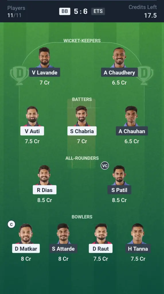 BB vs ETS Small League Team
