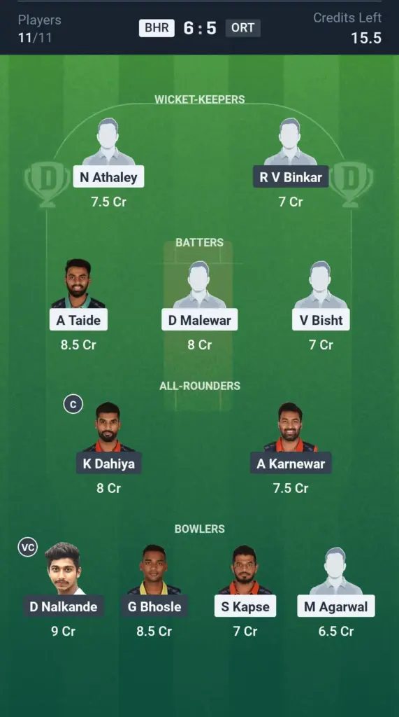 BHR vs ORT Grand League Team