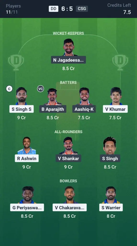 DD vs CSG Grand League Team