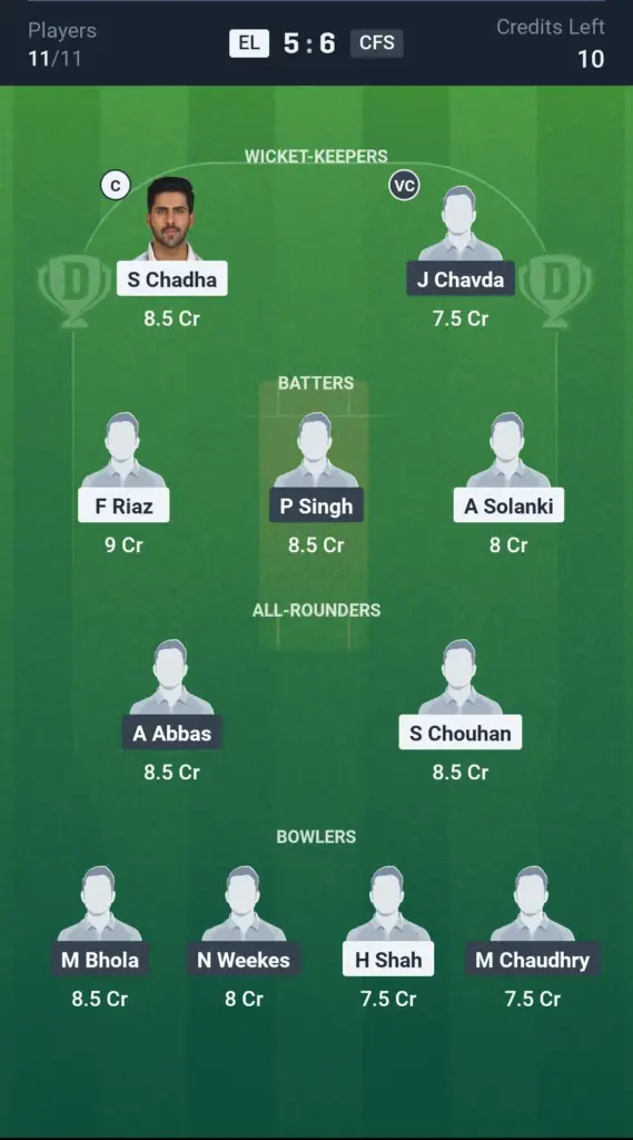 EL vs CFS Small League Team