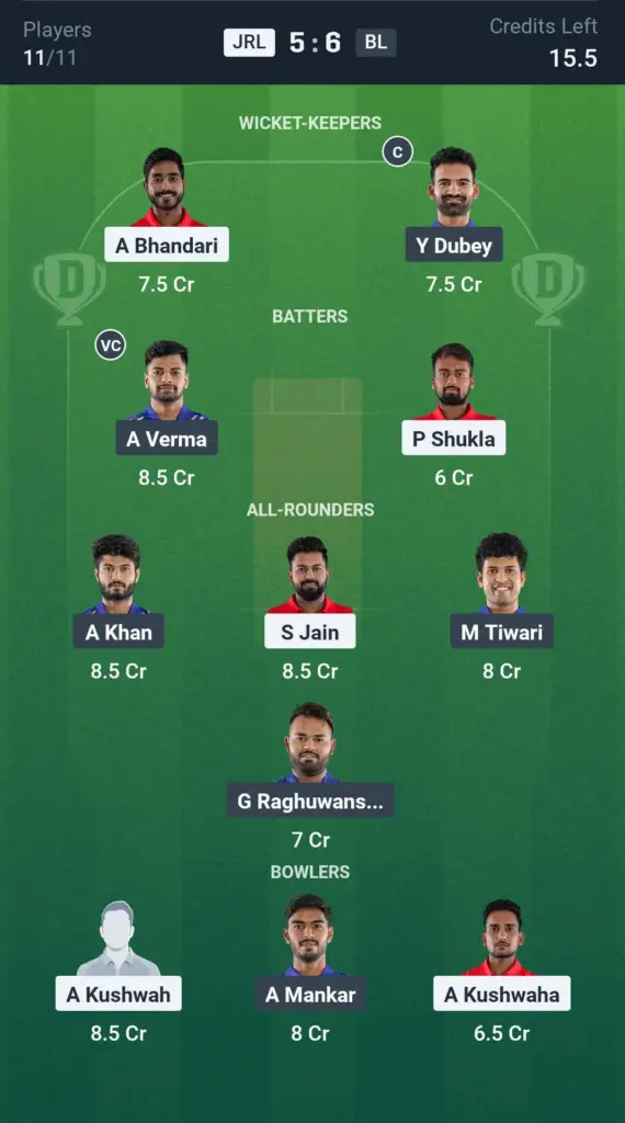 JRL vs BL Grand League Team