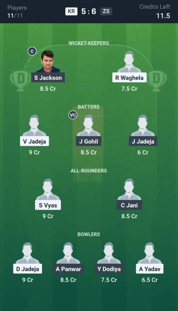 KR vs ZS Small League Team