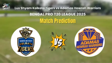 Lux Shyam Kolkata Tigers vs Adamas Howrah Warriors Match Prediction