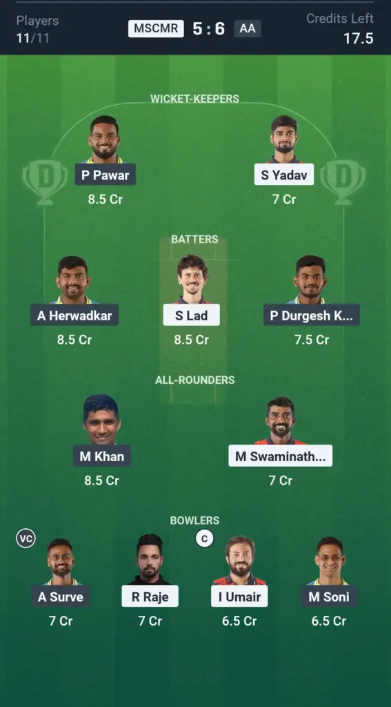 MSCMR vs AA Grand League Team
