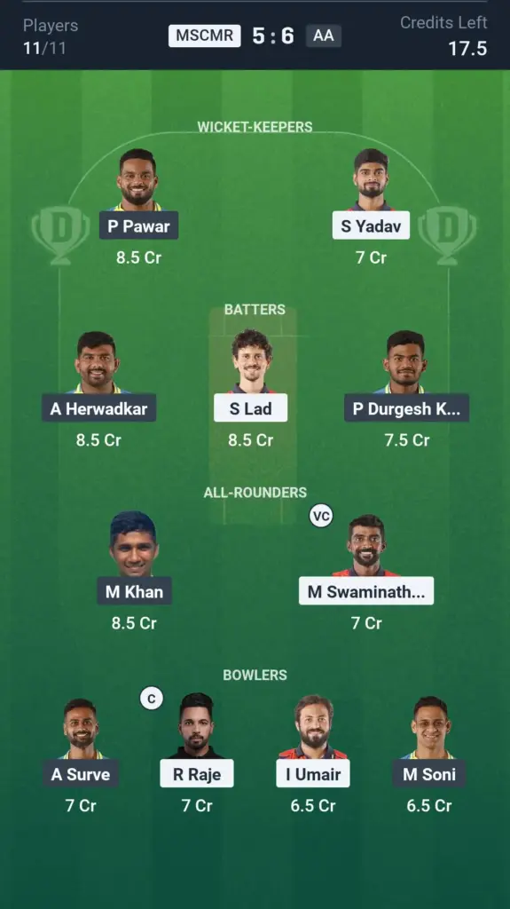 MSCMR vs AA Small League Team