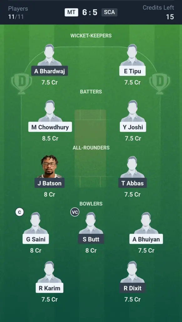 MT vs SCA Small League Team