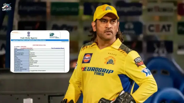 Ms Dhoni files for a trademark