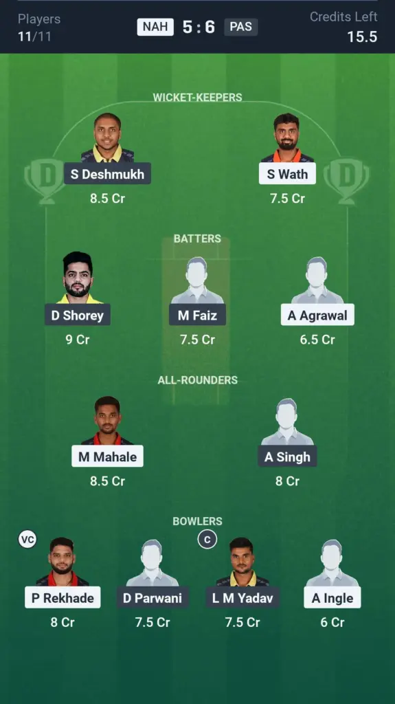 NAH vs PAS Small League Team