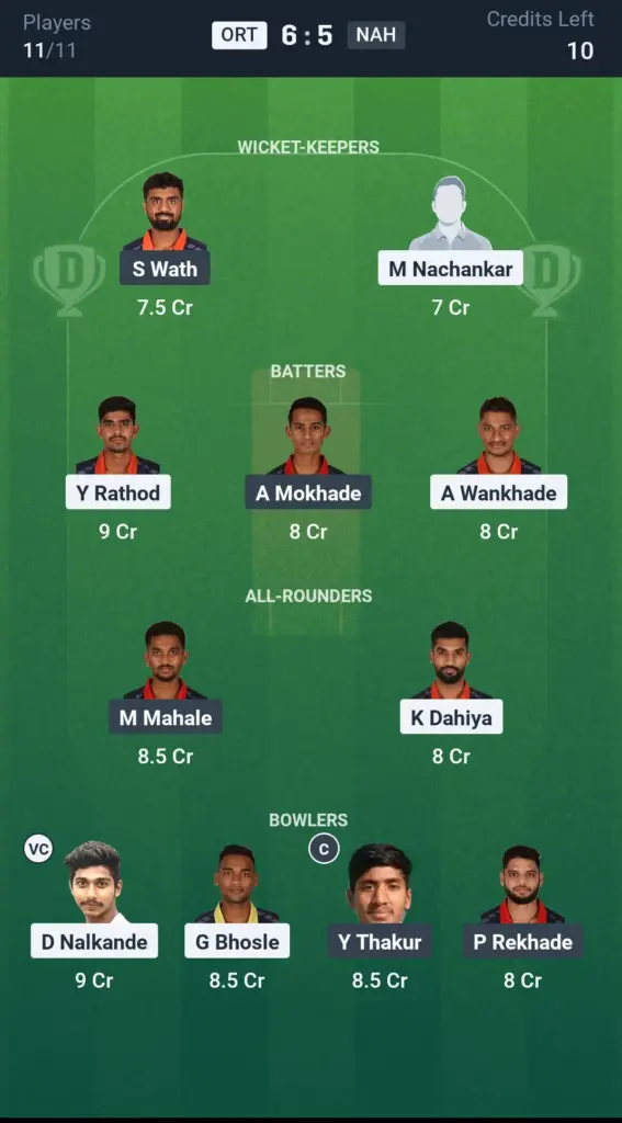 ORT vs NAH Grand League Team