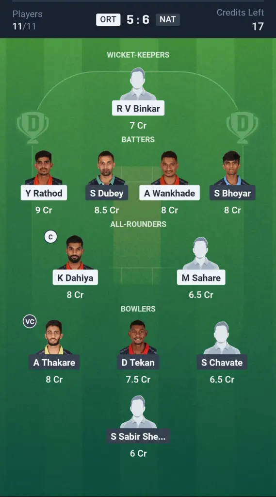 ORT vs NAT Grand League Team