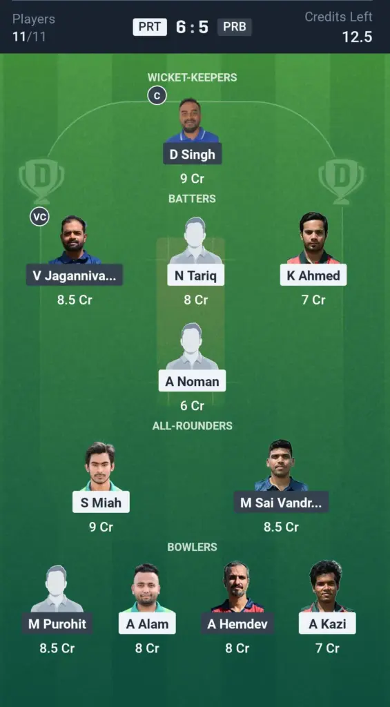 PRT vs PRB SL team