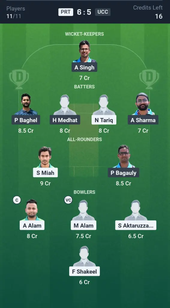 PRT vs UCC SL Team