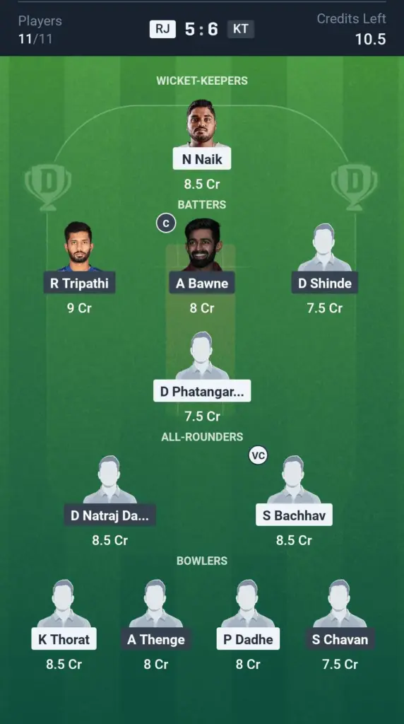 RJ vs KT Grand League Team