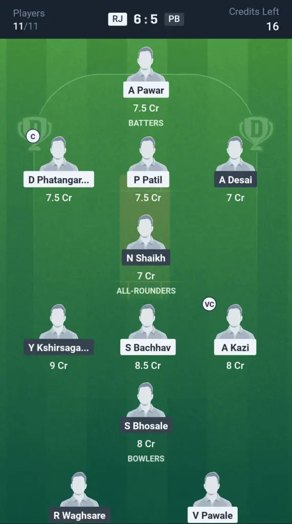 RJ vs PB Small League Team