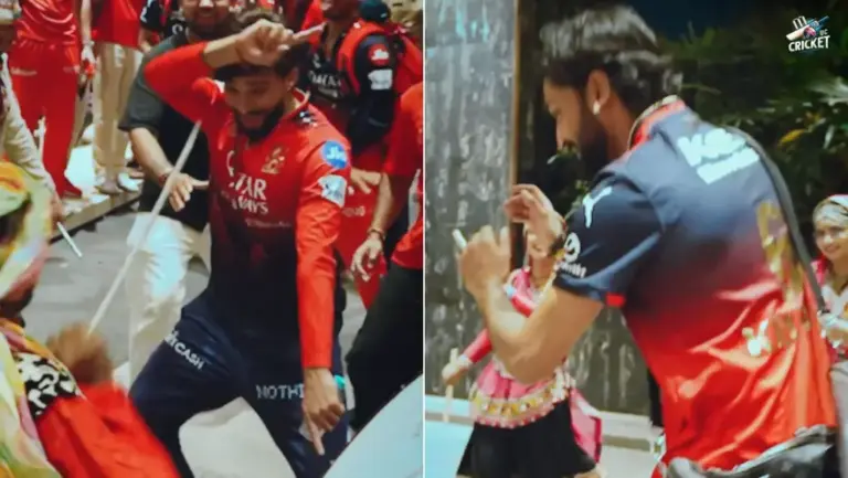 Rajat Patidar, Krunal Pandya show their dance moves