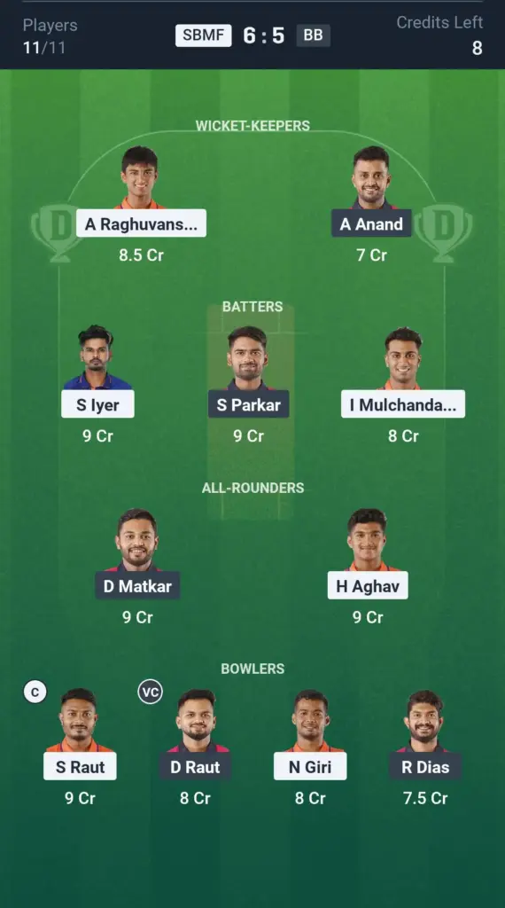 SBMF vs BB Grand League Team