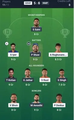 SBMF vs NMP SL Team