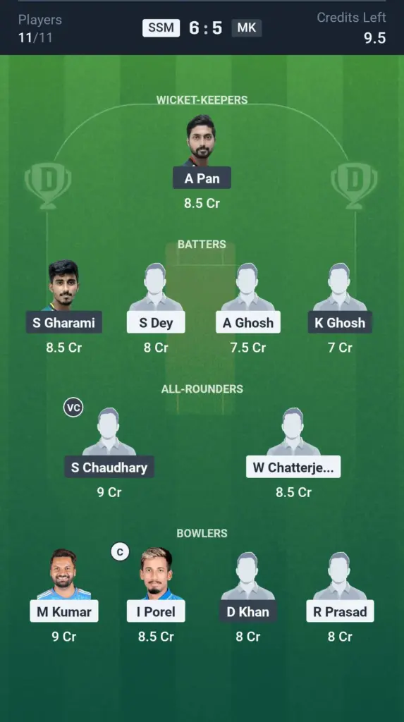 SSM vs MK GL Team