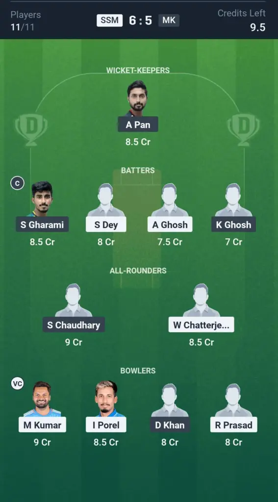 SSM vs MK SL Team