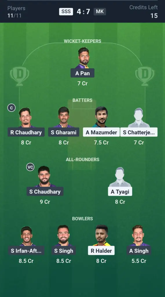 SSS vs MK SL team