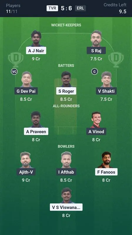 TVR vs ERL Small League Team