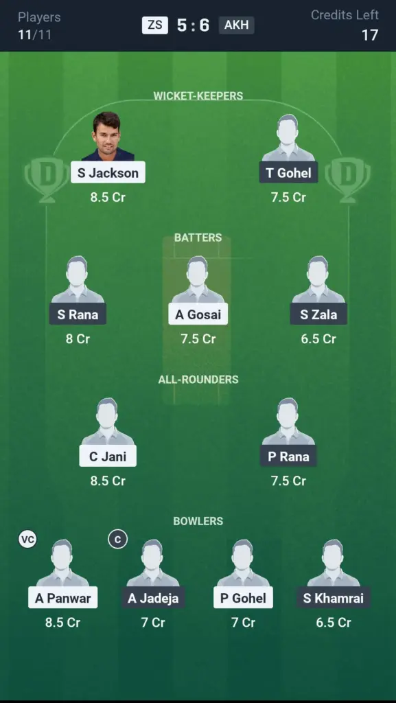 ZS vs AKH Grand League Team