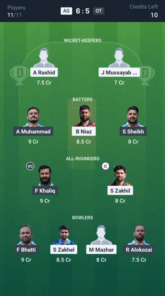 AG vs OT Grand League Team