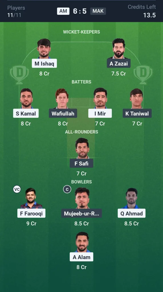 AM vs MAK Small League Team