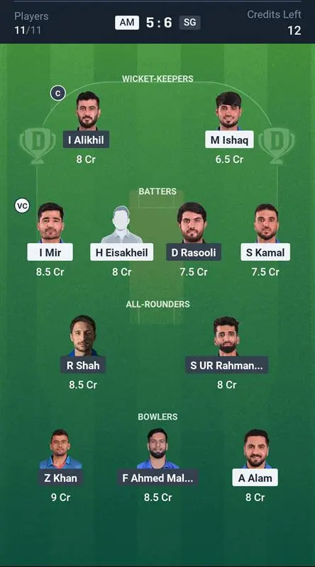 AM vs SG Small League Team
