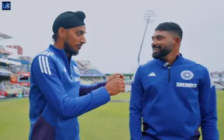 Watch: Arshdeep Singh makes a massive request to Mohammed Siraj after his phenomenal bowling performance