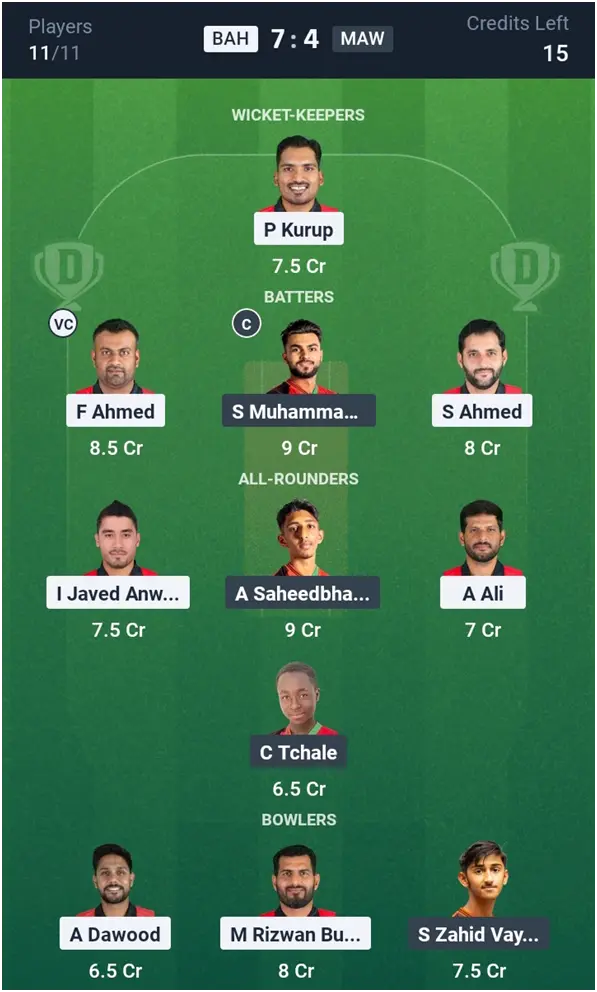 BAH vs MAW Small League Team