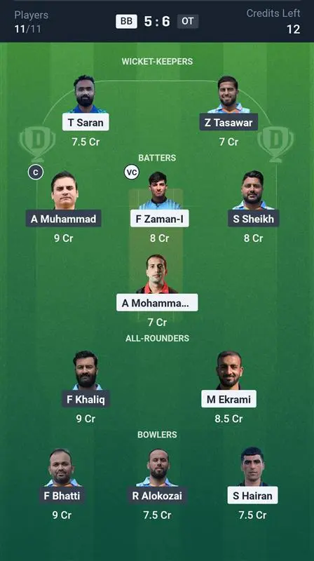 BB vs OT Small League Team