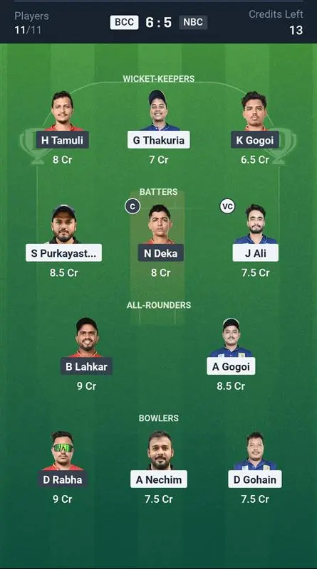 BCC vs NBC Small League Team