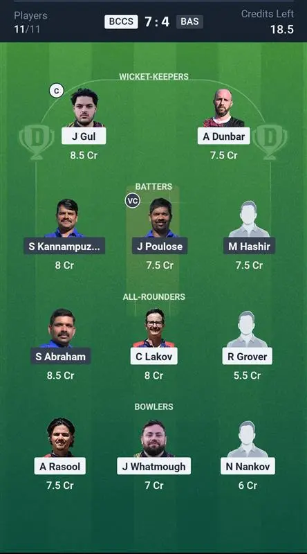 BCCS vs BAS Small League Team