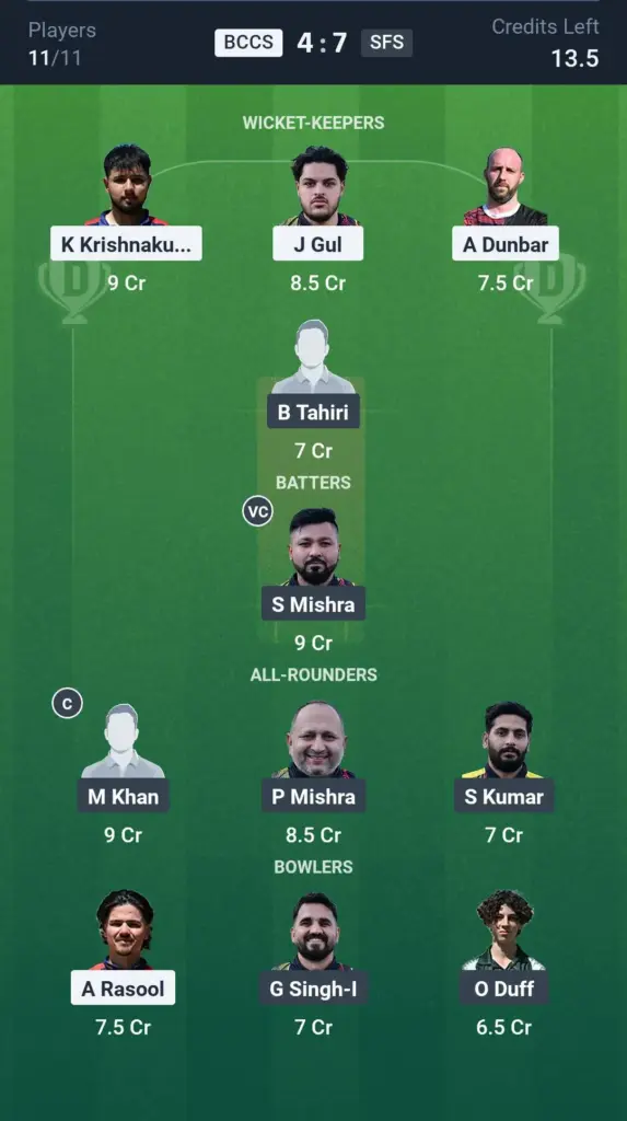 BCCS vs SFS Small League Team