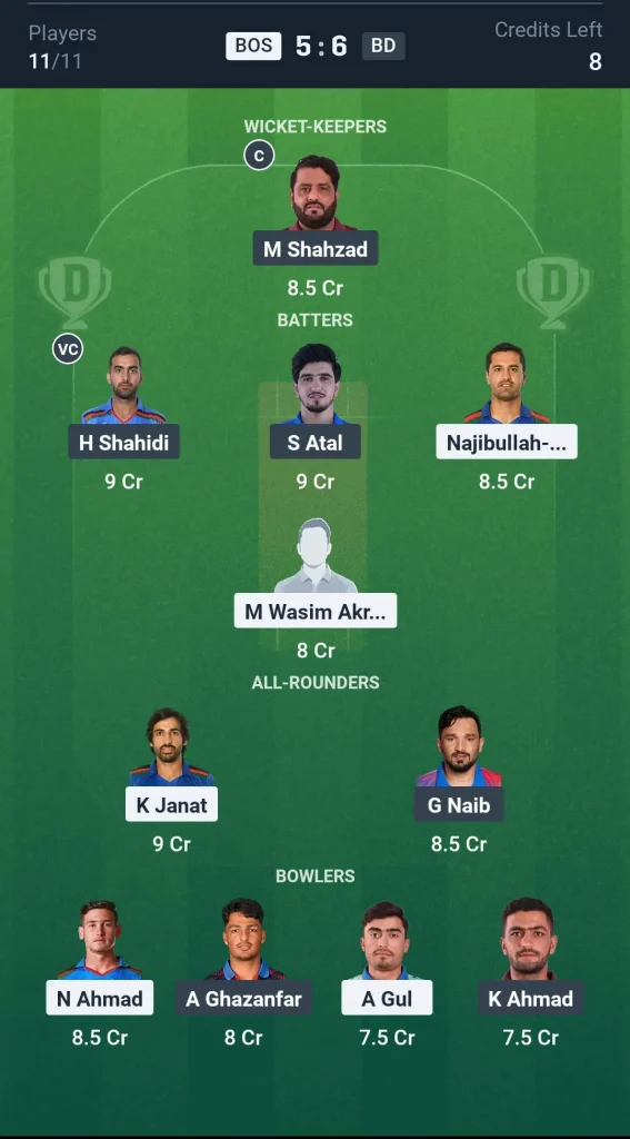 BOS vs BD Small League Team