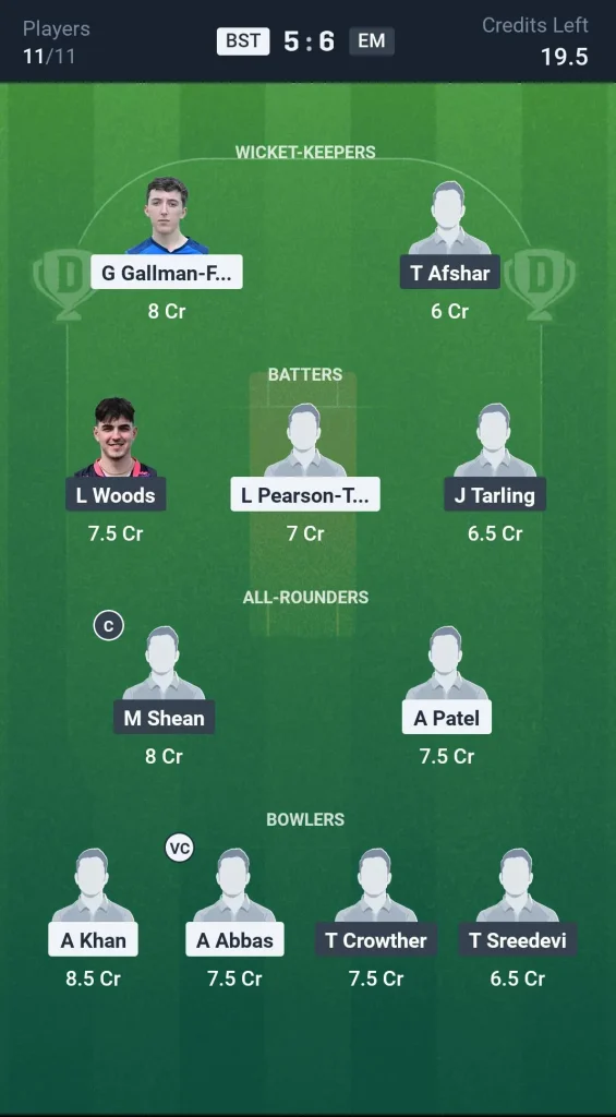 BST vs EM Grand League Team