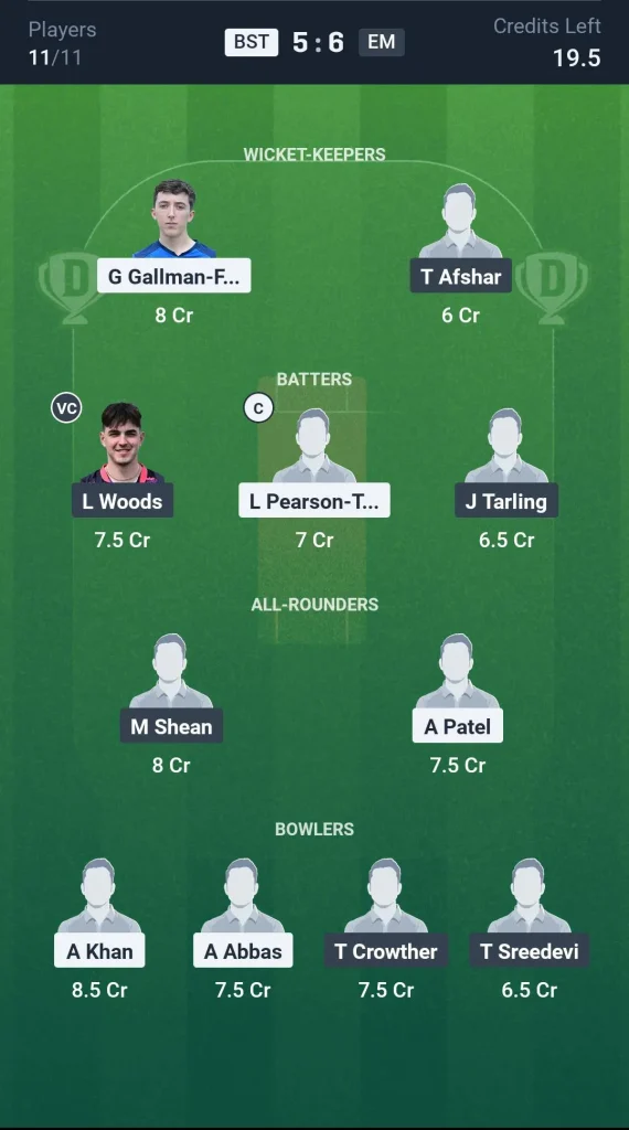 BST vs EM Small League Team