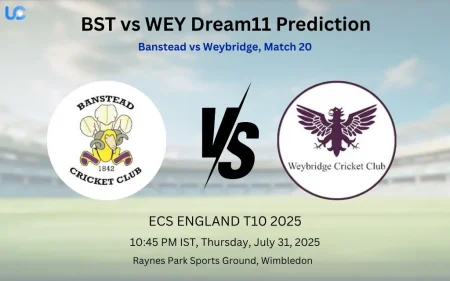BST vs WEY Dream11 Prediction: Today’s Match 20, Fantasy Cricket Tips, Captain Choices, Playing XI & Injury Updates – ECS England T10 2025 BST vs WEY Dream11 Prediction