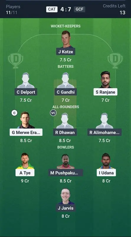 CAT vs GCF Small League Team