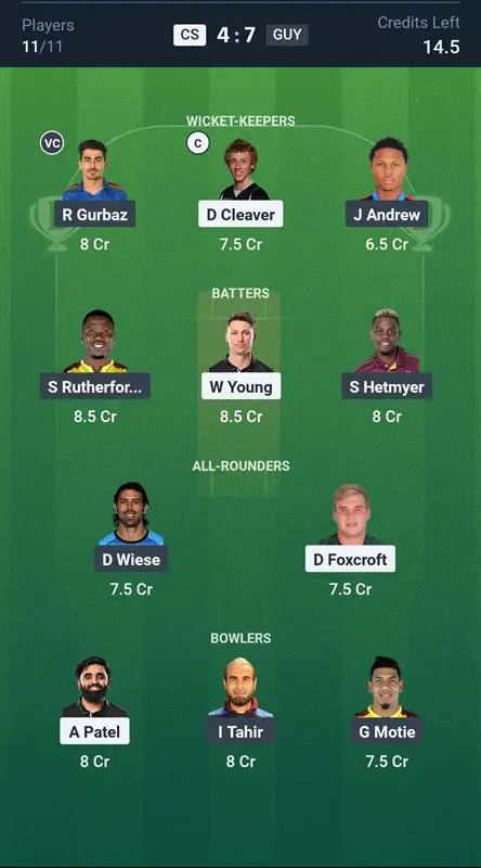 CS vs GUY Small League Team