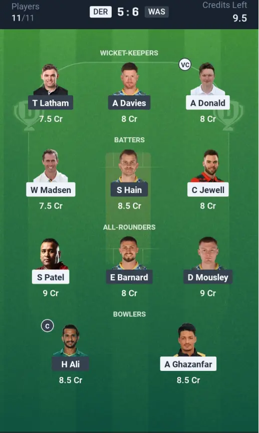 DER vs WAS Small League Team