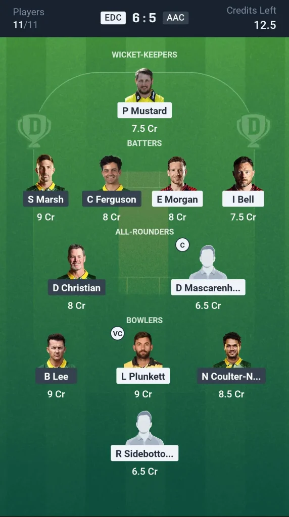 EDC vs AAC Grand League Team