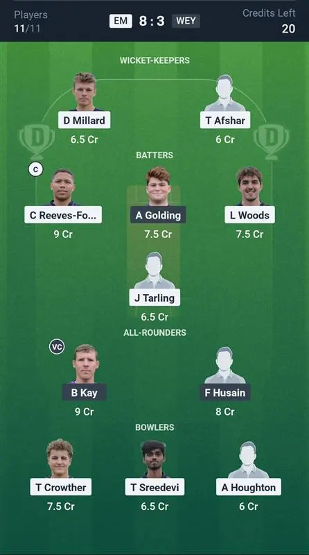 EM vs WEY Grand League Team