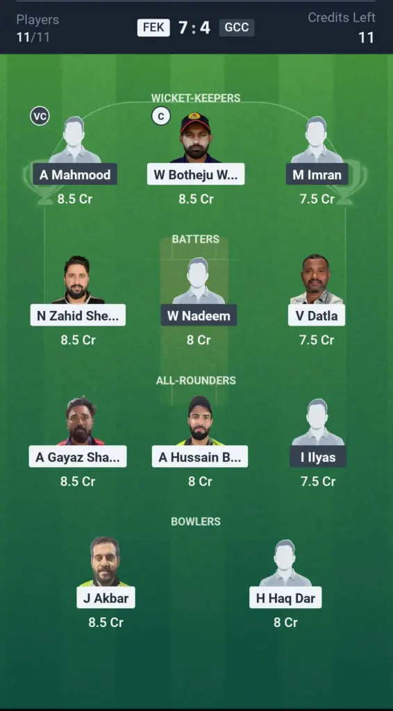 FEK vs GCC Small League Team