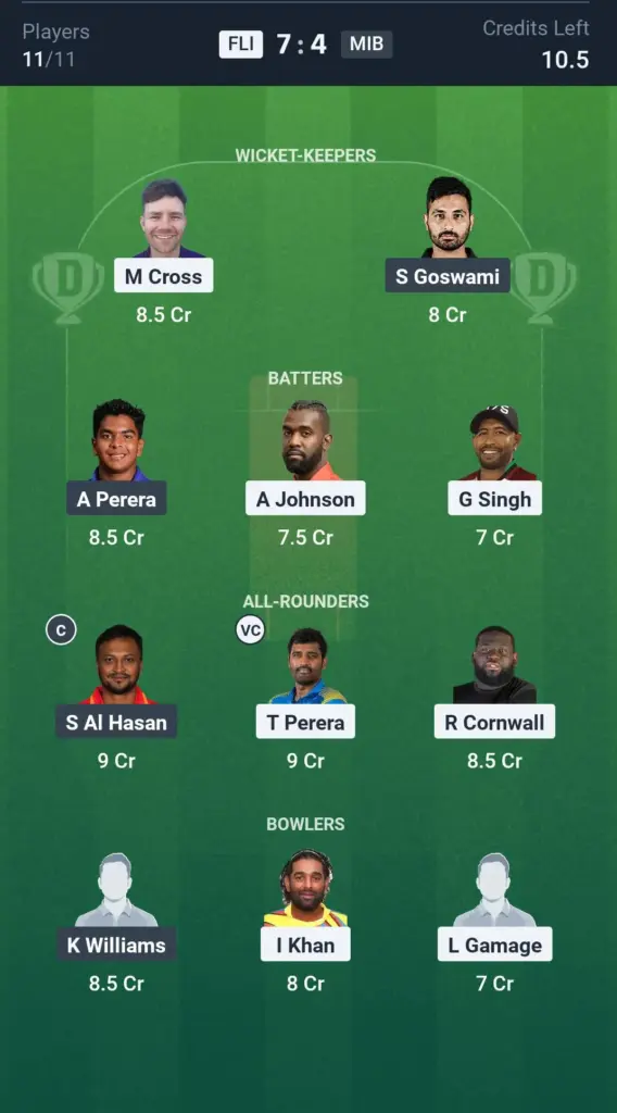 FLI vs MIB Grand League Team