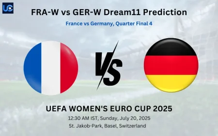 FRA-W vs GER-W Dream11 Prediction: Today???s Quarter Final 4 Match, Fantasy Football Tips, Captain Choices, Playing XI & Injury Updates – UEFA Women’s Euro Cup 2025 FRA-W vs GER-W Dream11 Prediction