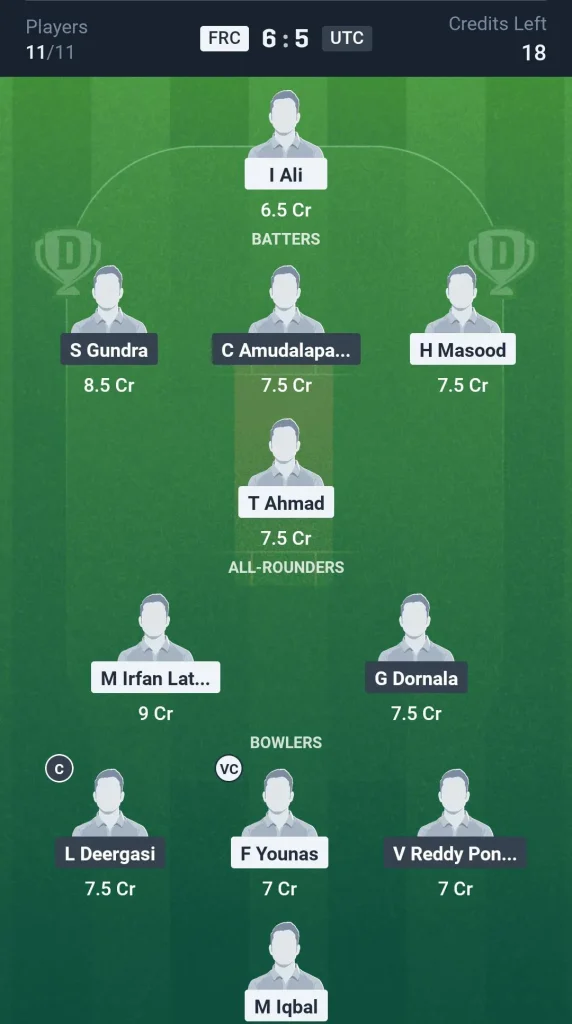 FRC vs UTC Grand League Team